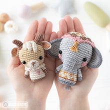 Load image into Gallery viewer, 7 in 1 Nativity Crochet Pattern Set Stable Goatling Elephant DIY Christmas Mini Amigurumi Animal Patterns Nativity Scene (Tutorial PDF file)
