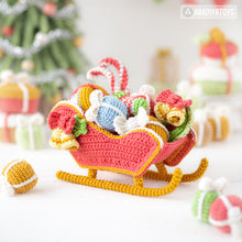 Cargar imagen en el visor de la galería, Christmas Crochet Pattern Mini Amigurumi Toys Set Gnome Santa Sleigh Elf Deer Christmas Tree Bear Christmas Decorations DIY Ornament Xmas
