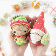 Load image into Gallery viewer, Christmas Crochet Pattern Mini Amigurumi Toys Set Gnome Santa Sleigh Elf Deer Christmas Tree Bear Christmas Decorations DIY Ornament Xmas

