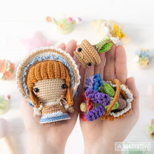 Carica l'immagine nel visualizzatore di Gallery, 16-in-1 flower field crochet pattern bundle PDF amigurumi Mini Kingdom Flower Maiden gnome hummingbird wildflower handmade DIY tutorial
