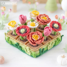 Carica l'immagine nel visualizzatore di Gallery, 16-in-1 flower field crochet pattern bundle PDF amigurumi Mini Kingdom Flower Maiden gnome hummingbird wildflower handmade DIY tutorial
