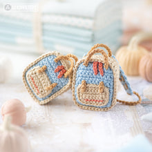 Load image into Gallery viewer, amigurumi doll backpack crochet pattern AradiyaToys dolls accessories crochet DIY tutorial PDF file handmade bag amigurumi pattern keychain
