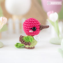Załaduj obraz do przeglądarki galerii, hummingbird crochet pattern PDF amigurumi bird toy DIY tutorial flower field mini kingdom garden animal instant download pattern bird lovers

