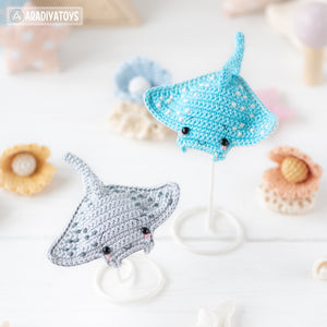 manta ray crochet pattern stingray amigurumi tutorial by AradiyaToys mini kingdom crochet stingray DIY file handmade PDF amigurumi pattern