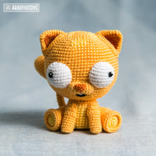 Afbeelding in Gallery-weergave laden, Crochet Pattern of Cat Martin from &quot;AradiyaToys Design&quot; (Amigurumi tutorial PDF file) / cute cat crochet pattern by AradiyaToys
