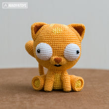 Afbeelding in Gallery-weergave laden, Crochet Pattern of Cat Martin from &quot;AradiyaToys Design&quot; (Amigurumi tutorial PDF file) / cute cat crochet pattern by AradiyaToys
