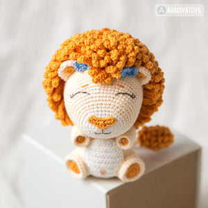 Crochet Pattern of Lion Cubs Bobby and Lily from "AradiyaToys Design" (Amigurumi tutorial PDF file) / lion crochet pattern by AradiyaToys