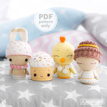 Cargar imagen en el visor de la galería, Easter Minis set from “AradiyaToys Minis” collection / easter crochet pattern by AradiyaToys (Amigurumi tutorial PDF file)
