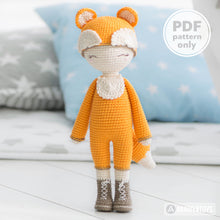 Cargar imagen en el visor de la galería, Friendy Laura the Fox from &quot;AradiyaToys Friendies&quot; collection / doll crochet pattern by AradiyaToys (Amigurumi tutorial PDF file)
