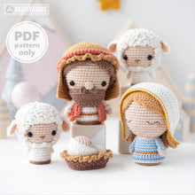 Load image into Gallery viewer, Nativity Minis from “AradiyaToys Minis” collection / christmas crochet pattern by AradiyaToys (Amigurumi tutorial PDF file), mini crochet
