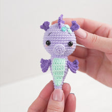 Cargar y reproducir el video en el visor de la galería, amigurumi seahorse crochet pattern AradiyaToys kawaii sea creatures crochet DIY tutorial PDF file handmade nautical decor amigurumi pattern
