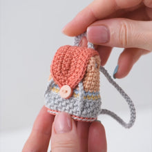 Video laden en afspelen in Gallery-weergave, Crochet Doll Pattern for Friendy Mika with Rainbow Unicorn from &quot;AradiyaToys Friendies&quot; collection (Amigurumi tutorial PDF file) modern doll

