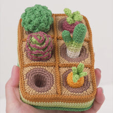 Carica e avvia il video nel visualizzatore di galleria, 5-in-1 vegetable patch crochet pattern amigurumi by AradiyaToys mini kingdom mushroom gnome crochet tutorial DIY PDF file bunny garden girl
