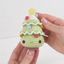 Load and play video in Gallery viewer, mini Christmas tree crochet pattern by AradiyaToys fairytale Christmas decor amigurumi pattern ornament crochet DIY tutorial PDF file howto
