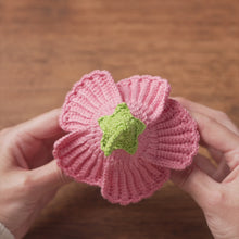 Load and play video in Gallery viewer, amigurumi flower gnome crochet pattern PDF by AradiyaToys Mini Kingdom hibiscus hat garden floral DIY handmade tutorial
