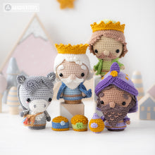 Załaduj obraz do przeglądarki galerii, Nativity Minis set 2 from “AradiyaToys Minis” collection / christmas crochet pattern by AradiyaToys (Amigurumi tutorial PDF file) / mini
