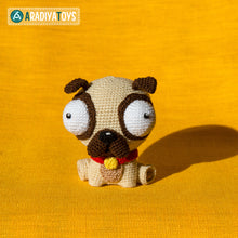Load image into Gallery viewer, Crochet Pattern of Pug Luis from &quot;AradiyaToys Design&quot; (Amigurumi tutorial PDF file) / cute pug crochet pattern by AradiyaToys

