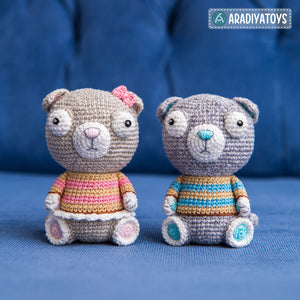 Crochet Pattern of Scottish Fold Cats Luigi and Fiona from "AradiyaToys Design" (Amigurumi tutorial PDF file) / cat crochet pattern