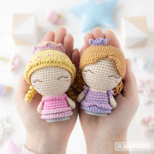 Afbeelding in Gallery-weergave laden, Mini Princesses from “Mini Kingdom” collection / crochet patterns by AradiyaToys (Amigurumi tutorial PDF file) / princess / amigurumi fairy
