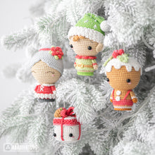 Load image into Gallery viewer, Christmas Minis set 2 from “AradiyaToys Minis” collection / christmas crochet pattern by AradiyaToys (Amigurumi tutorial PDF file)
