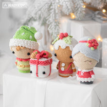 Załaduj obraz do przeglądarki galerii, Christmas Minis set 2 from “AradiyaToys Minis” collection / christmas crochet pattern by AradiyaToys (Amigurumi tutorial PDF file)
