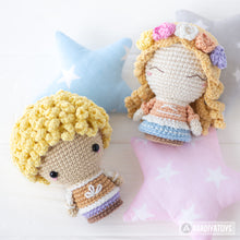 Afbeelding in Gallery-weergave laden, The Lost Prince and Princess from “AradiyaToys Minis” collection / crochet pattern by AradiyaToys (Amigurumi tutorial PDF file)
