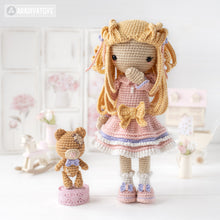 Laden Sie das Bild in den Galerie-Viewer, Crochet Doll Pattern Amigurumi Doll SHELLY tutorial dress PDF file crochet pattern for doll amigurumi digital by AradiyaToys DIY Handmade
