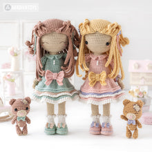 Cargar imagen en el visor de la galería, Crochet Doll Pattern Amigurumi Doll SHELLY tutorial dress PDF file crochet pattern for doll amigurumi digital by AradiyaToys DIY Handmade
