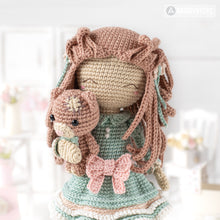 Carregar imagem no visualizador da galeria, Crochet Doll Pattern Amigurumi Doll SHELLY tutorial dress PDF file crochet pattern for doll amigurumi digital by AradiyaToys DIY Handmade
