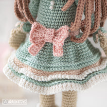 Carica l&#39;immagine nel visualizzatore di Gallery, Crochet Doll Pattern Amigurumi Doll SHELLY tutorial dress PDF file crochet pattern for doll amigurumi digital by AradiyaToys DIY Handmade

