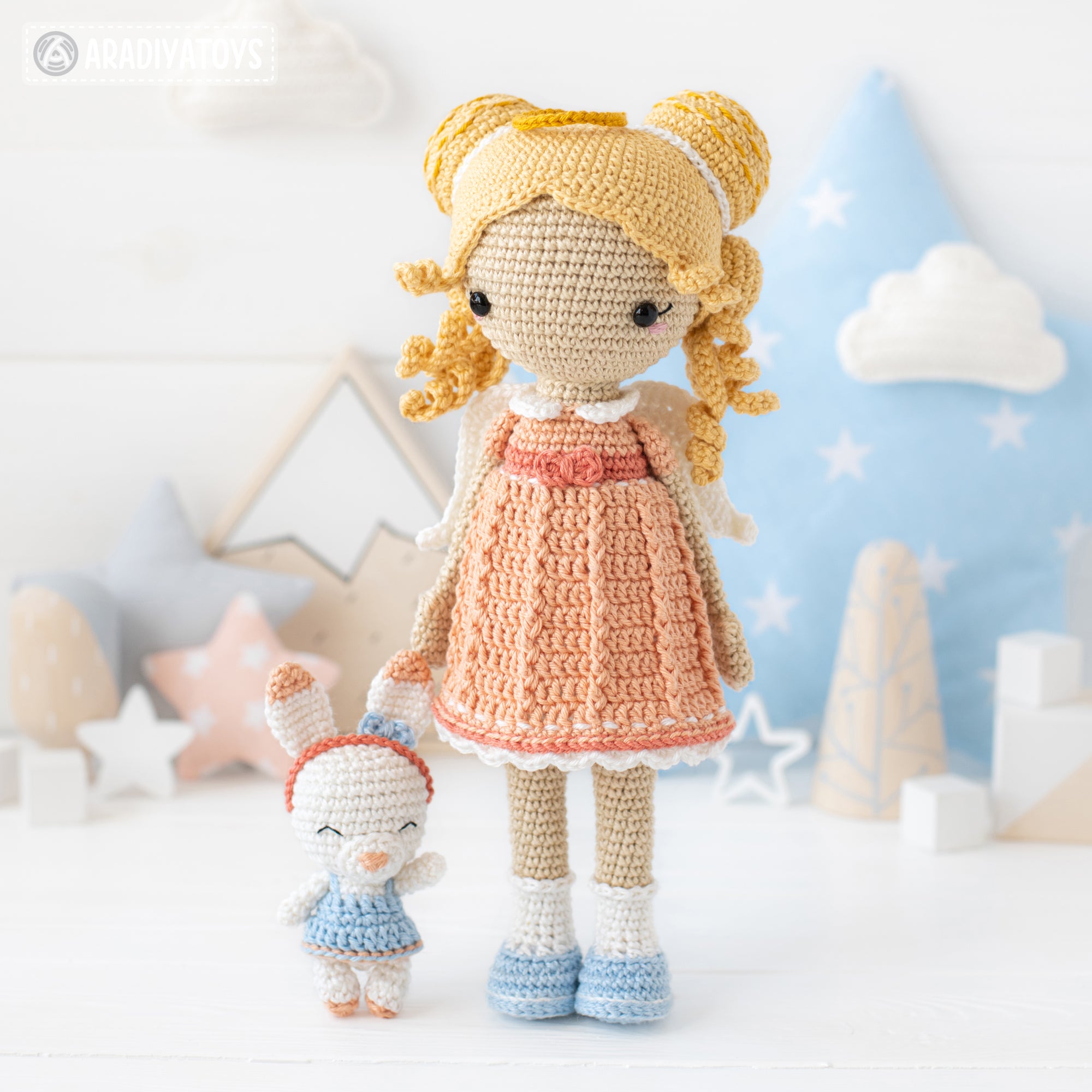 crochet-doll-pattern-for-friendy-leah-the-angel-amigurumi-doll-pattern-aradiyatoys for Free Printable Crochet Doll Patterns Crochet Doll Pattern for Friendy Leah the Angel Amigurumi Doll Pattern – AradiyaToys for Free Printable Crochet Doll Patterns