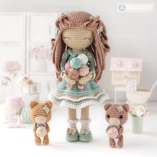 Załaduj obraz do przeglądarki galerii, Crochet Doll Pattern Amigurumi Doll SHELLY tutorial dress PDF file crochet pattern for doll amigurumi digital by AradiyaToys DIY Handmade
