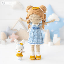 Laden Sie das Bild in den Galerie-Viewer, Crochet Doll Pattern for Friendy Leah the Angel Amigurumi Doll Pattern PDF File Tutorial Amigurumi Crochet Doll Lesson Digital Download
