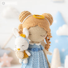 Afbeelding in Gallery-weergave laden, Crochet Doll Pattern for Friendy Leah the Angel Amigurumi Doll Pattern PDF File Tutorial Amigurumi Crochet Doll Lesson Digital Download
