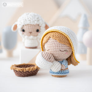 Nativity Minis from “AradiyaToys Minis” collection / christmas crochet pattern by AradiyaToys (Amigurumi tutorial PDF file), mini crochet