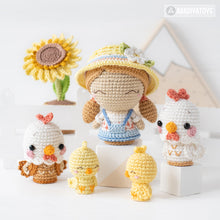 Carica l&#39;immagine nel visualizzatore di Gallery, Sunny Farm from “Mini Kingdom” collection / crochet patterns by AradiyaToys (Amigurumi tutorial PDF) / crochet chicken / amigurumi sunflower
