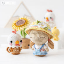 Załaduj obraz do przeglądarki galerii, Sunny Farm from “Mini Kingdom” collection / crochet patterns by AradiyaToys (Amigurumi tutorial PDF) / crochet chicken / amigurumi sunflower

