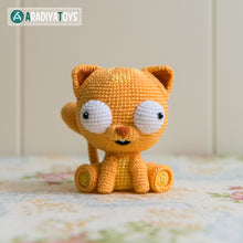 Load image into Gallery viewer, Crochet Pattern of Cat Martin from &quot;AradiyaToys Design&quot; (Amigurumi tutorial PDF file) / cute cat crochet pattern by AradiyaToys
