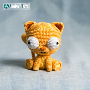 Crochet Pattern of Cat Martin from "AradiyaToys Design" (Amigurumi tutorial PDF file) / cute cat crochet pattern by AradiyaToys