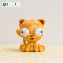 Load image into Gallery viewer, Crochet Pattern of Cat Martin from &quot;AradiyaToys Design&quot; (Amigurumi tutorial PDF file) / cute cat crochet pattern by AradiyaToys

