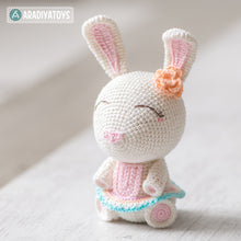 Cargar imagen en el visor de la galería, Crochet Pattern of Bunny Emma from &quot;AradiyaToys Design&quot; (Amigurumi tutorial PDF file) / easter bunny crochet pattern by AradiyaToys
