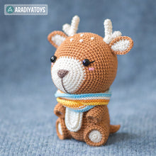 Cargar imagen en el visor de la galería, Crochet Pattern of Deer Kira from &quot;AradiyaToys Design&quot; (Amigurumi tutorial PDF file) / cute deer crochet pattern by AradiyaToys
