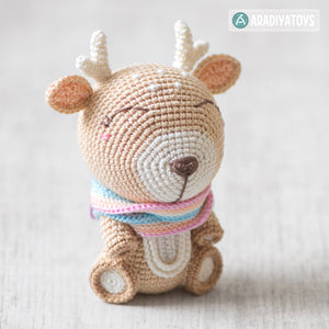 Crochet Pattern of Deer Kira from "AradiyaToys Design" (Amigurumi tutorial PDF file) / cute deer crochet pattern by AradiyaToys