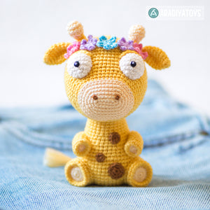 Crochet Pattern of Giraffe Ellie from "AradiyaToys Design" (Amigurumi tutorial PDF file) / cute giraffe crochet pattern by AradiyaToys