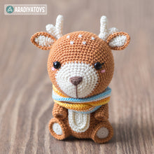 Cargar imagen en el visor de la galería, Crochet Pattern of Deer Kira from &quot;AradiyaToys Design&quot; (Amigurumi tutorial PDF file) / cute deer crochet pattern by AradiyaToys
