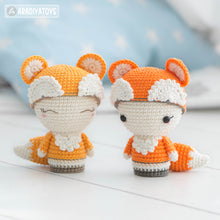 Charger l&#39;image dans la galerie, Mini Laura the Fox from &quot;AradiyaToys Minis” collection / mini doll crochet pattern by AradiyaToys (Amigurumi tutorial PDF file)

