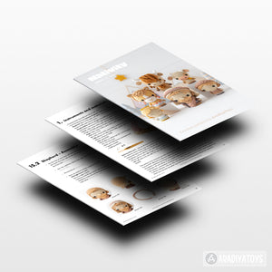 Natività Minis set 3 dalla collezione “AradiyaToys Minis” / schema per uncinetto di AradiyaToys (Amigurumi tutorial file PDF) / angelo all’uncinetto, pastore amigurumi, cammello, bue, stella